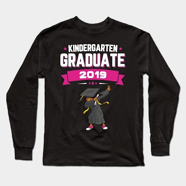 Dabbing Kindergarten Graduate Class Of 2019 Girls Long Sleeve T-Shirt by trendingoriginals